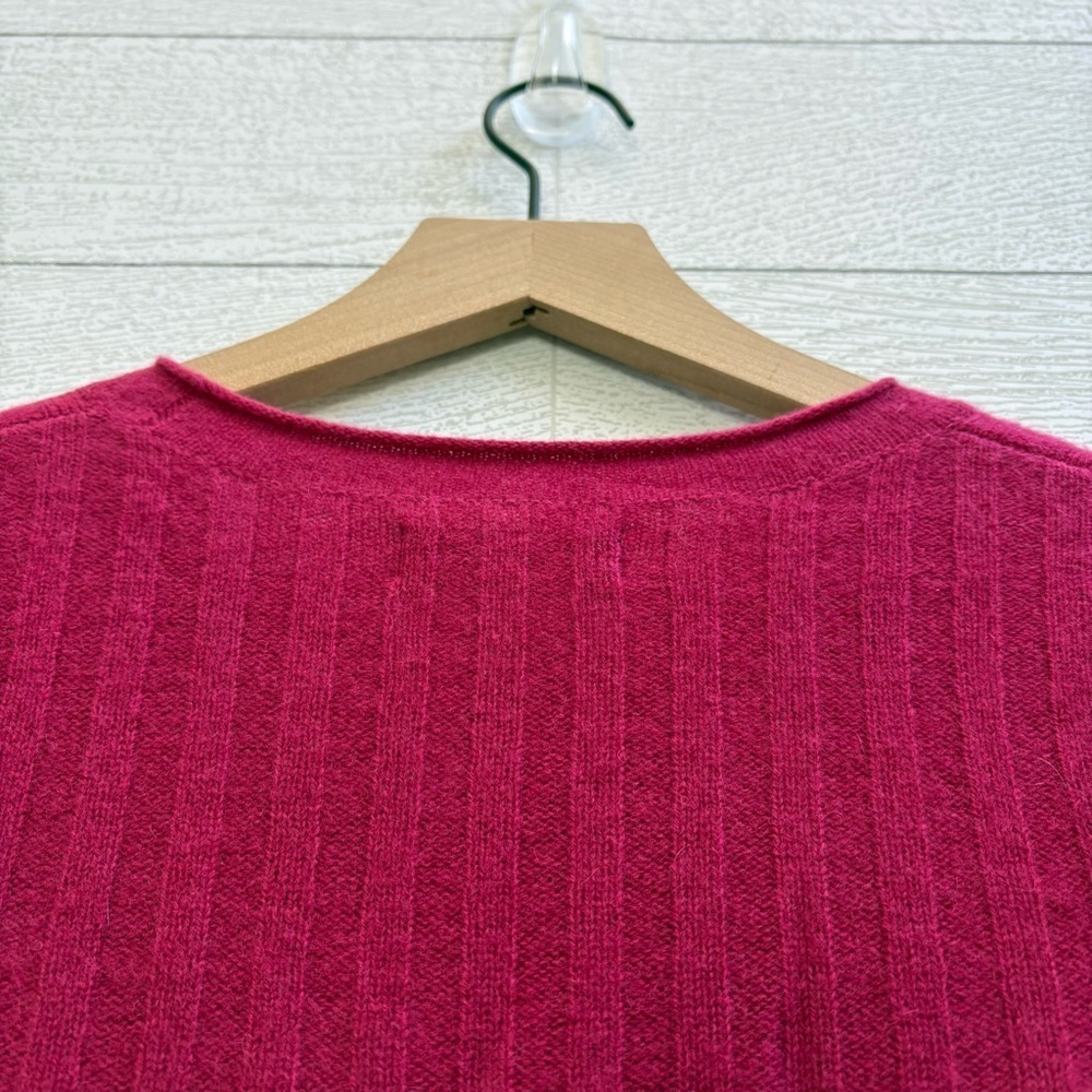 NAADAM Raspberry Pink Cashmere Ribbed Lightweight Sweater, Size XS - Picture 8 of 10